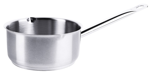 [CTO-2116/160] Stielkasserollen aus Edelstahl mit beidseitigem Ausguss, matt poliert