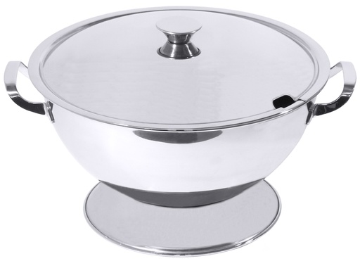 [CTO-6886/180] Suppenterrinen mit Fuß aus Edelstahl