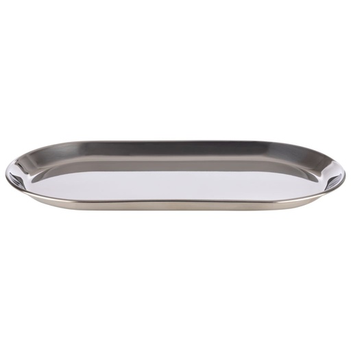 [APS-30149] Tablett 'Kaffeehaus' oval 30x 15,5cm aus Edelstahl