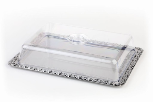 [APS-38202] Tablett 'Schöner Essen' mit Haube 42x 31cm