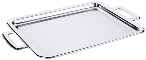 Tabletts rechteckig mit Griffen aus Edelstahl