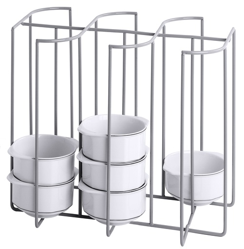 [CTO-2524/355] Suppentassenspender, aus verschweißtem kunststoffummantelten Stahldraht