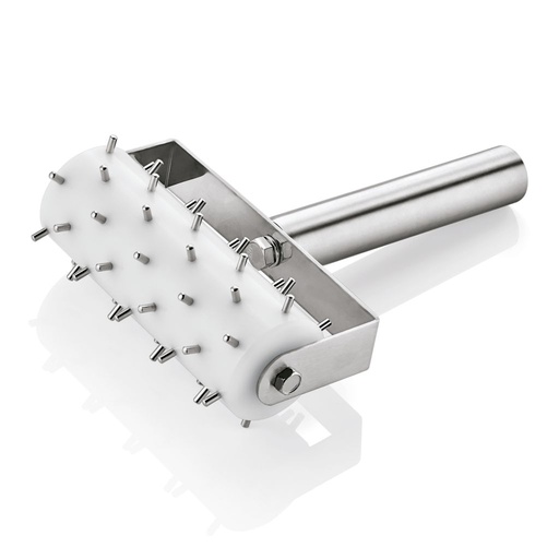 [WAS-1502125] Teigroller/ Stipproller WAS Germany mit 0,5cm langen Stippen aus Chromnickelstahl & Plastik