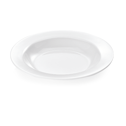 [WAS-9361230] Teller tief 23cm weiß rund aus Melamin