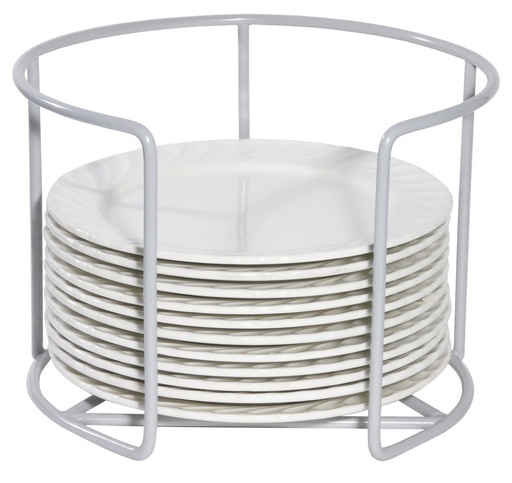 [CTO-2526/028] Tellerhalter, aus hellgrauem kunststoffummanteltem Stahldraht (28cm)