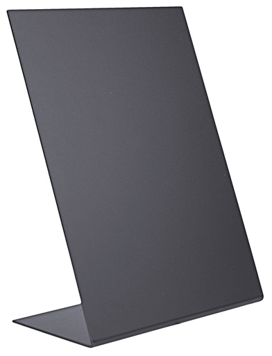 [CTO-7635/005] Tischaufsteller 'Kreidetafel' aus schwarzem Acryl