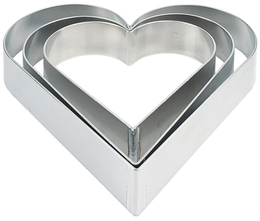 [CTO-639/160] Tortenform Herz aus Aluminium 16x16cm