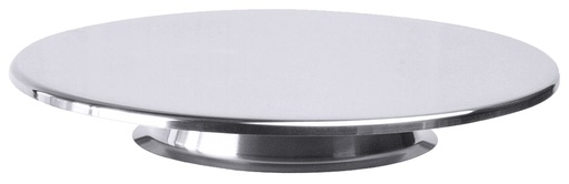 [CTO-778/300] Tortenplatten mit flachem breiten Fuß aus Edelstahl