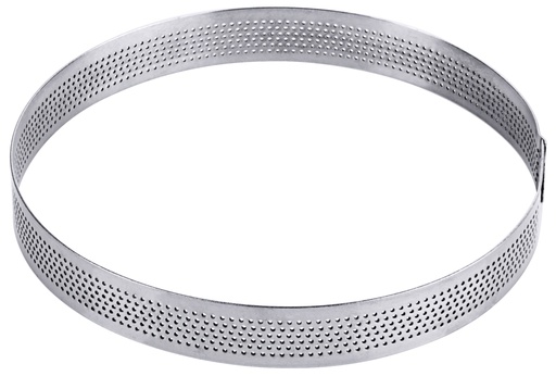 [CTO-676/150] Tortenbodenring fein perforiert aus Edelstahl 