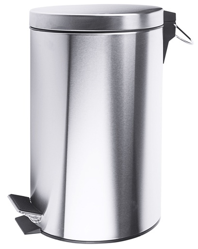 Tretabfallbehälter aus Edelstahl hochglanzpoliert