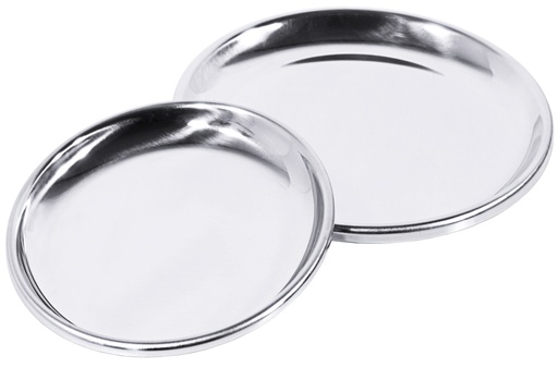 Untersetzer / Tabletts rund aus Edelstahl 18/10