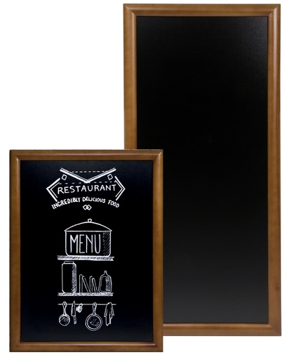 Wandkreidetafel dunkelbraun aus schwarzem PVC Kunststoff