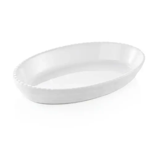 Backformen oval, aus weißem Porzellan