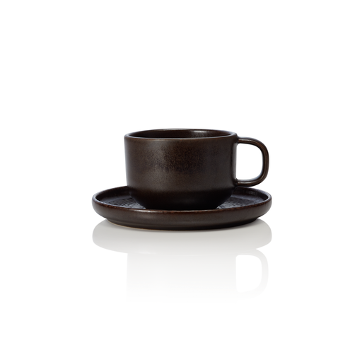 [WAS-452005027] Ober- und Untertasse ONE METALLIC BROWN WAS Germany 220ml