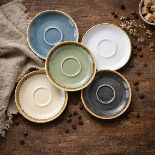 Untertasse 16cm Olympia Kiln farbig (passend für Cappuccinotasse 34cl)